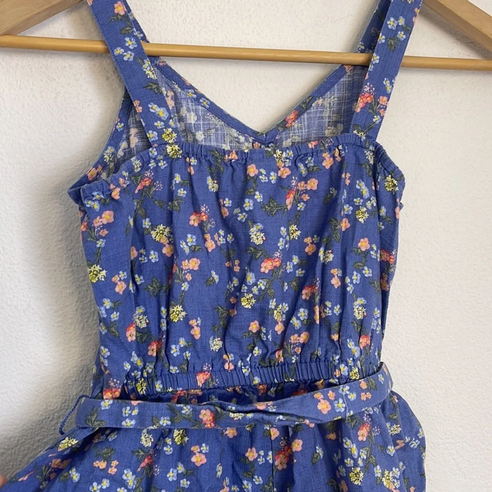 Justice cotton floral cropped jumpsuit 12